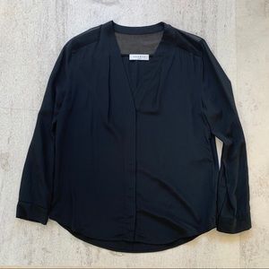 SANDRO Black Button Up Blouse (Size 2)